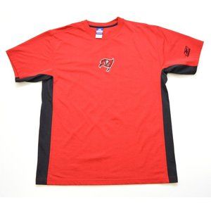 Tampa Bay Buccaneers T-Shirt Mens L Large Red Reebok NFL Football Team‎ Apparel